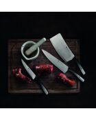 Couteau santoku tranchant MasterPro argenté - D. 17,5cm