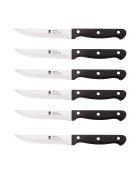 Lot de 6 Couteaux à steak avec lame noirs - D. 11,25 cm