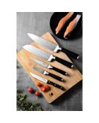 Lot de 6 Couteaux à steak avec lame noirs - D. 11,25 cm