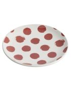 Weiß/rotes Tafelservice - 12 Stück