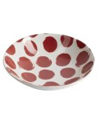 Weiß/rotes Tafelservice - 12 Stück