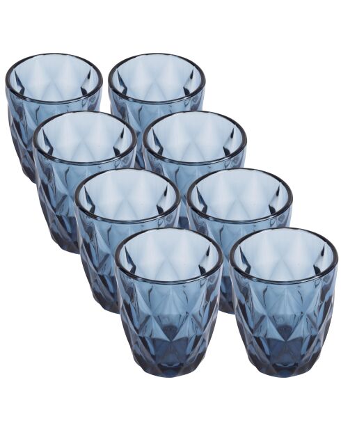 Lot de 8 Verres  bleus - 260 ml