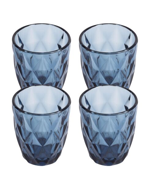 Lot de 8 Verres  bleus - 260 ml