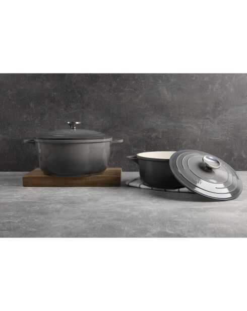 Kookpot met grijs deksel - D. 20x9 cm