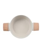 Cazuela con tapa blanca - D. 20 cm