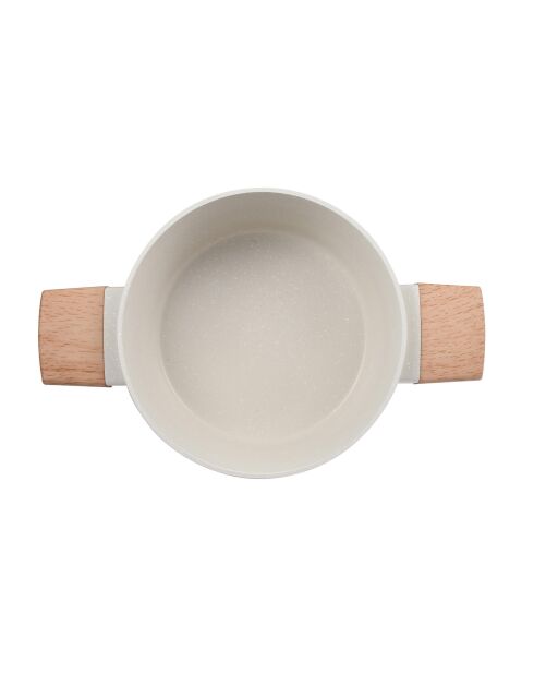 Cazuela con tapa blanca - D. 20 cm