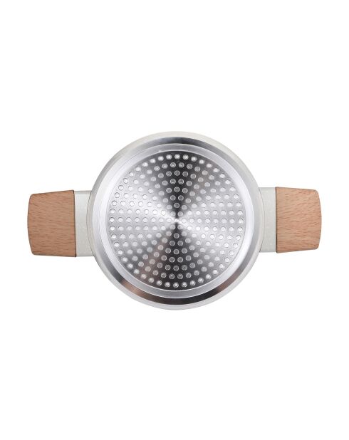 Cazuela con tapa blanca - D. 20 cm