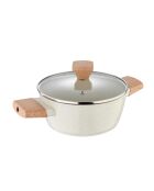 Cazuela con tapa blanca - D. 20 cm