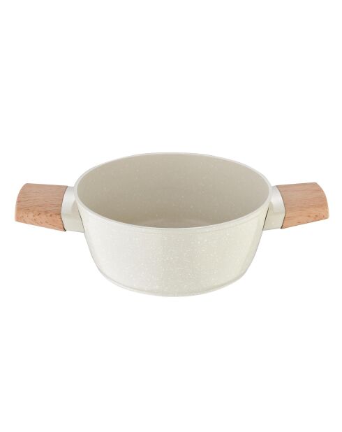 Cazuela con tapa blanca - D. 20 cm