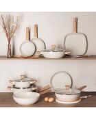 Cazuela con tapa blanca - D. 20 cm