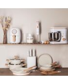 Cazuela con tapa blanca - D. 20 cm