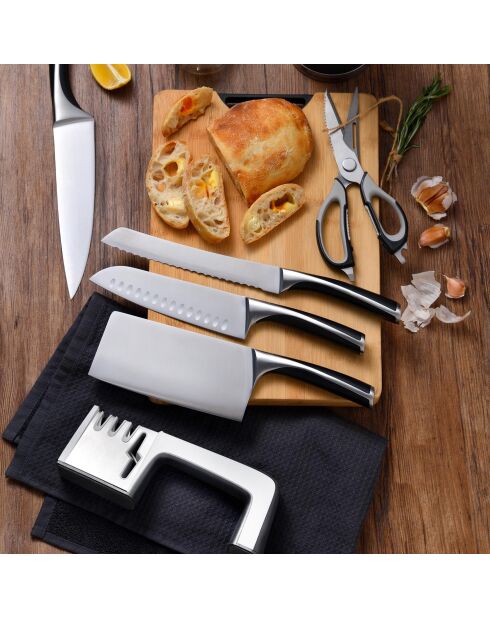 Couteau de chef Hachette elegance MasterPro argenté - D. 20 cm