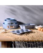 Set mit 3 blauen runden Kuchenformen von Noia San Ignacio