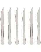 Lot de 6 Couteaux à steak argentés - D. 23 cm