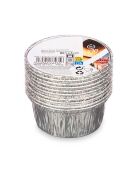 Set mit 10 verchromten Tortenformen