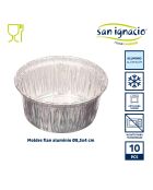 Set mit 10 verchromten Tortenformen