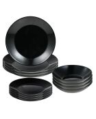 San Ignacio Tafelset schwarz - 12-teilig