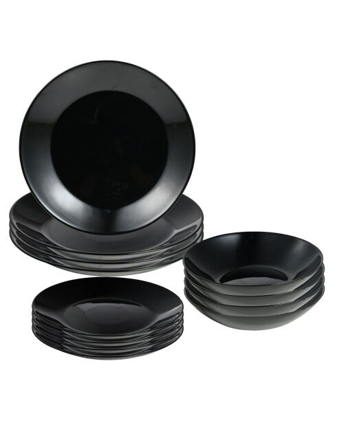 San Ignacio Tafelset schwarz - 12-teilig