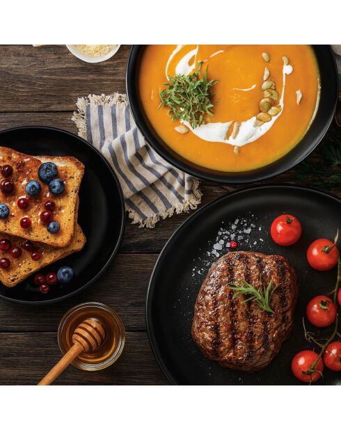 San Ignacio Tafelset schwarz - 12-teilig