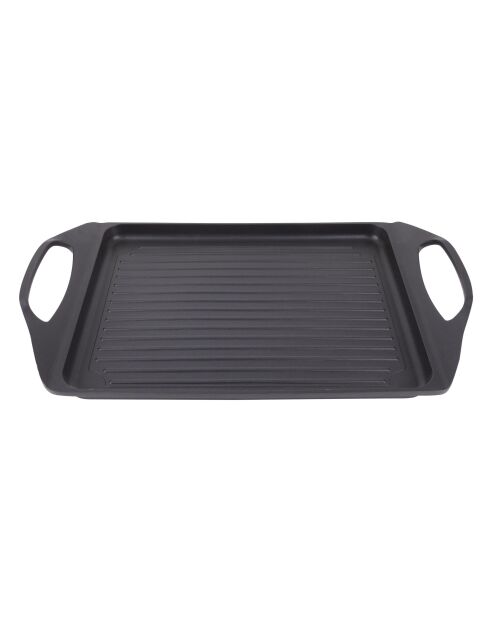 MasterPro schwarze Induktionsgrillplatte - D. 34x26 cm