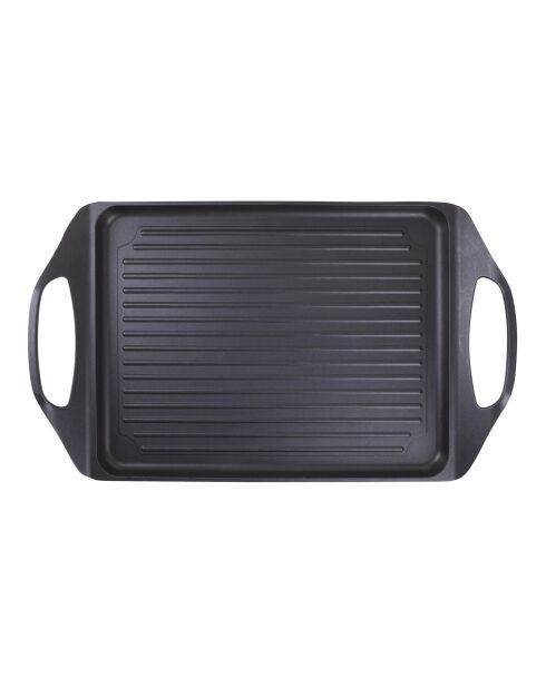 MasterPro schwarze Induktionsgrillplatte - D. 34x26 cm