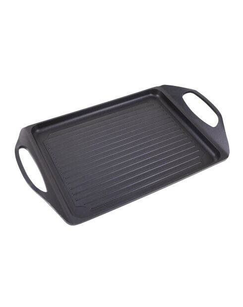 MasterPro schwarze Induktionsgrillplatte - D. 34x26 cm