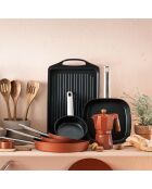 MasterPro schwarze Induktionsgrillplatte - D. 34x26 cm