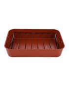 Orangefarbene Grillschale - D.40x28x8 cm