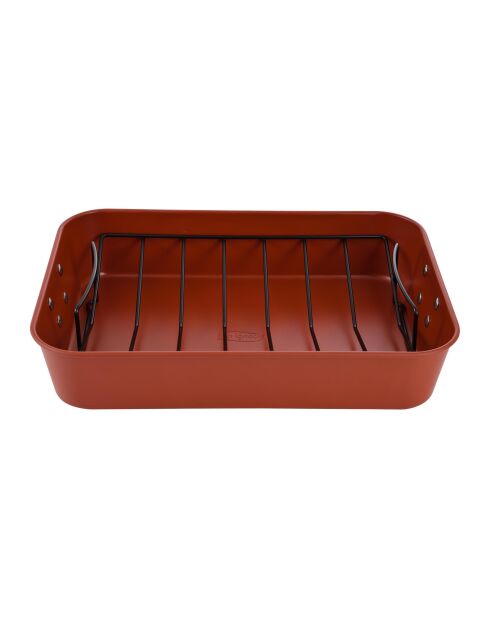 Orangefarbene Grillschale - D.40x28x8 cm