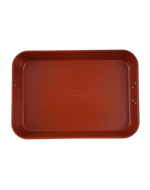 Orangefarbene Grillschale - D.40x28x8 cm