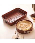 Orangefarbene Grillschale - D.40x28x8 cm