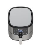 Olievrije airfryer 1800 W 6 L zwart, zilver