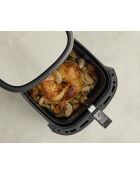 Olievrije airfryer 1800 W 6 L zwart, zilver