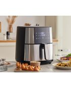 Olievrije airfryer 1800 W 6 L zwart, zilver