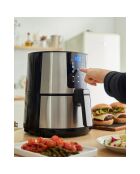 Lot de Friteuse à air Rocket sans huile et 1500 W 3,6 L noire /argentée