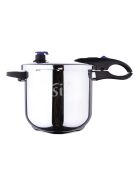 Olla a presión de 9 litros apta para inducción cromada - D. 24 x 24 cm