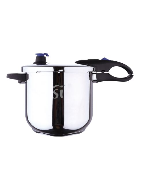 Olla a presión de 9 litros apta para inducción cromada - D. 24 x 24 cm