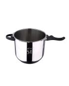 Olla a presión de 9 litros apta para inducción cromada - D. 24 x 24 cm