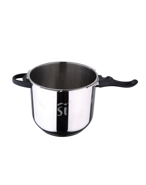 Olla a presión de 9 litros apta para inducción cromada - D. 24 x 24 cm