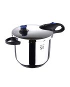 Olla a presión de 9 litros apta para inducción cromada - D. 24 x 24 cm