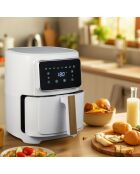 Freidora blanca de 1800 W - 6,9 L