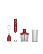 Batidora de mano Maroon 1000W con accesorios rojos/plateados 600ml