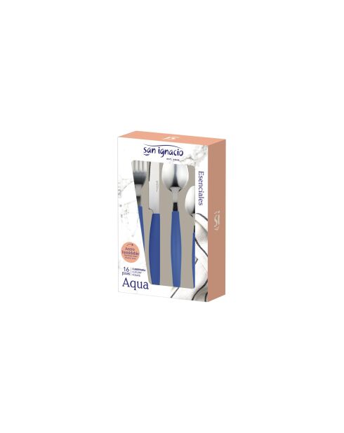 Lot de 16 pièces de couverts San Ignacio bleus