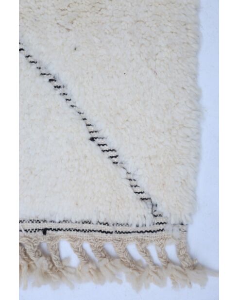 Beni Ouarain tapijt tijdloos zwart en wit collectie - 150x100cm