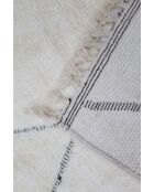 Beni Ouarain tapijt tijdloos zwart en wit collectie - 150x100cm