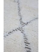 Beni Ouarain tapijt tijdloos zwart en wit collectie - 150x100cm