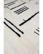 Beni Ouarain zwart en wit tapijt - 380x256cm