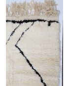 Beni Ouarain zwart en wit tapijt - 380x256cm