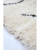 Beni Ouarain zwart en wit tapijt - 380x256cm