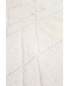 Beni Ouarain tapijt tijdloos zwart en wit collectie - 150x100cm